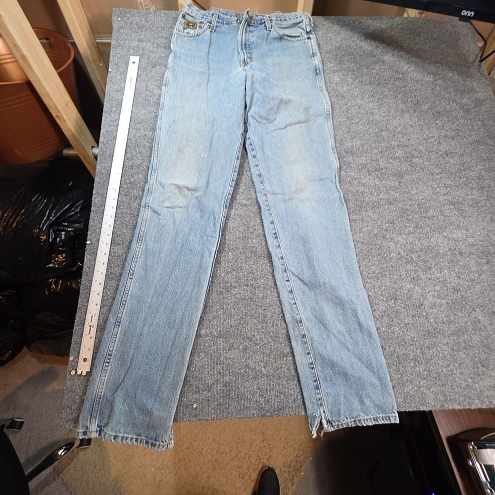 Cinch Jeans Mens 33x34 Blue Light Wash Regular Straight Distressed Denim